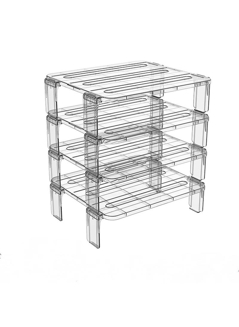 Bluejw Stackable Organizer Holder For Fridge,Cabinet Shelf,Kitchen Pantry Organization And Storage,Plastic Layered Racks,Stackable Refrigerator Tiered Shelf - Image 2