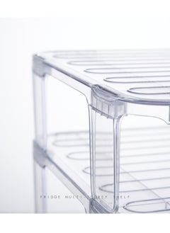 Bluejw Stackable Organizer Holder For Fridge,Cabinet Shelf,Kitchen Pantry Organization And Storage,Plastic Layered Racks,Stackable Refrigerator Tiered Shelf  - Image 4