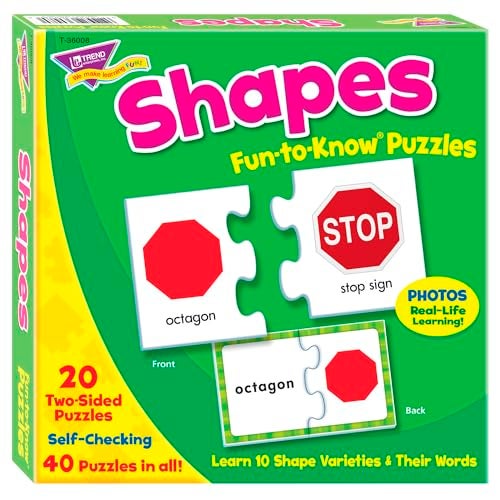 Creativity Inspired Trend Enterprises, Inc. T-36008 Shapes Fun-to-Know Puzzles, 40 - Image 5