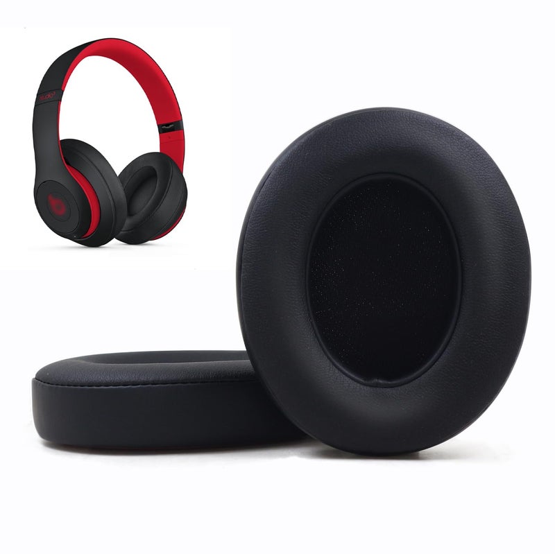Niukeke Replacement Ear Pads Cushions Compatible with Beats Studio 3.0/2.0, Headphone Ear Covers with High Density Memory Foam, Soft Leather, Adaptive Beats Noise Cancelling Headphones Replacement Earpads - Image 1
