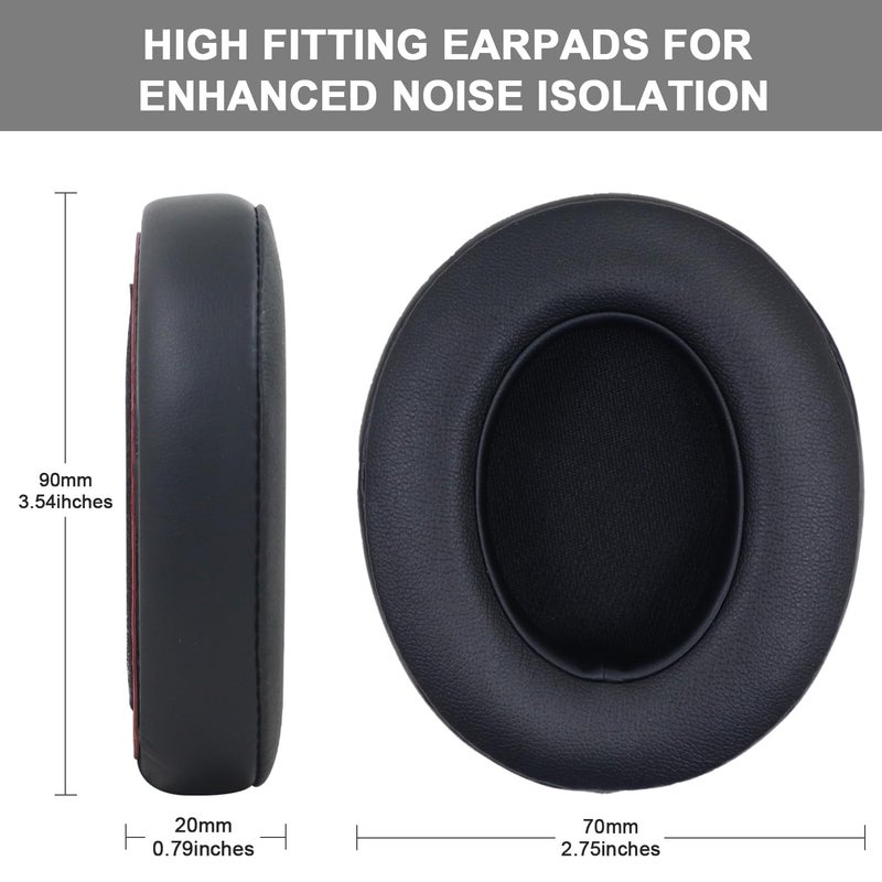 Niukeke Replacement Ear Pads Cushions Compatible with Beats Studio 3.0/2.0, Headphone Ear Covers with High Density Memory Foam, Soft Leather, Adaptive Beats Noise Cancelling Headphones Replacement Earpads - Image 3