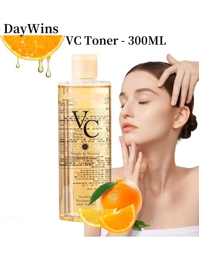 DayWins 300ML-VC Toner Korean, Vc Toner Intensive Whitening, Vitamin C toners, Vitamin C Moisturizing Toners, Refreshing Texture Easy to Absorb Leaving Skin Hydrated and Shiny - Image 1