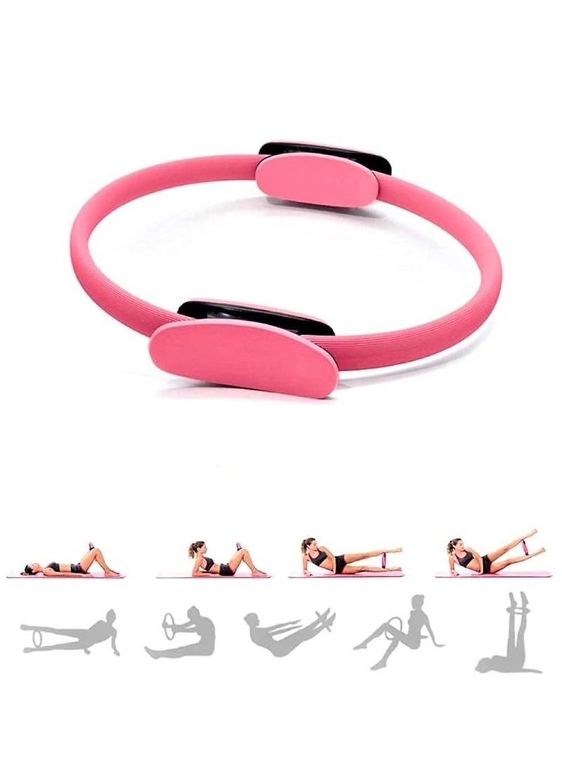 WENBO Yoga Pilates Ring Magic Wrap Slimming Body Building Training Circle (Pink)  - Image 2