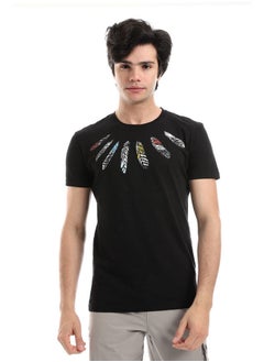 White Rabbit Textured Feathers Printed Tee