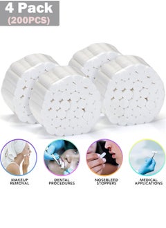 Generic 200PCS Dental Gauze Rolls, Dental Cotton Rolls for Mouth, Nose Bleed Plugs for Kids or Adults, Highly Absorbent Nose Bleed Stopper & Mouth Gauze, Non Sterile 3.8cm Long Rolled Cotton Pads  - Image 1