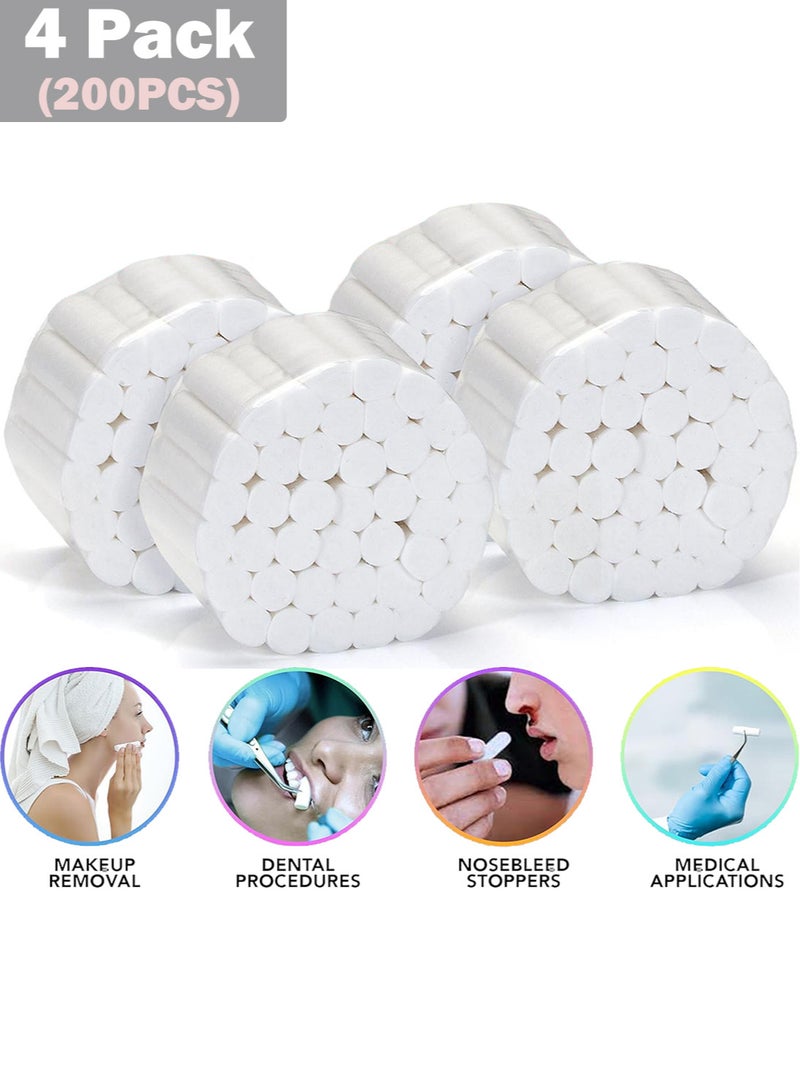 Generic 200PCS Dental Gauze Rolls, Dental Cotton Rolls for Mouth, Nose Bleed Plugs for Kids or Adults, Highly Absorbent Nose Bleed Stopper & Mouth Gauze, Non Sterile 3.8cm Long Rolled Cotton Pads  - Image 1