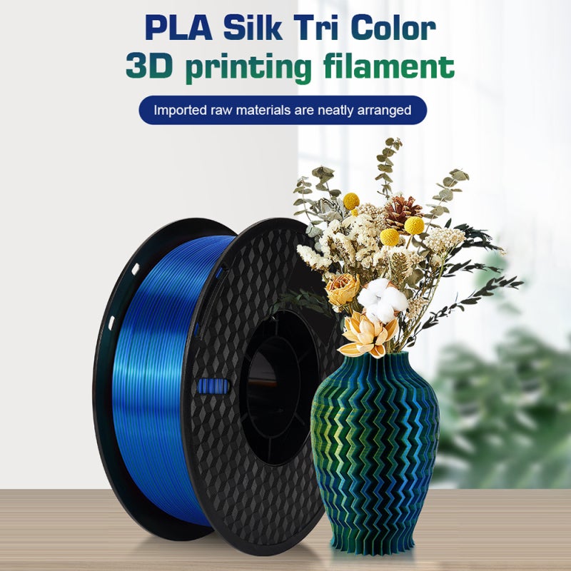 كنجروون خيوط طابعة KINGROON ثلاثية الأبعاد PLA وزن 1 كجم قطر 1.75 مم، خيوط PLA حريرية ثلاثية الألوان، مواد طباعة ثلاثية الأبعاد قابلة للتحلل وصديقة للبيئة، بكرة بدقة أبعاد +/-0.03 مم، عبوة قياسية مكونة من بكرة واحدة - لون أحمر وذهبي - Image 2