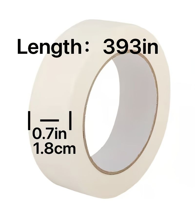 Removable White Textured Paper Tape 0.7x393 Inches for Art Wall Classroom Decor - Image 2