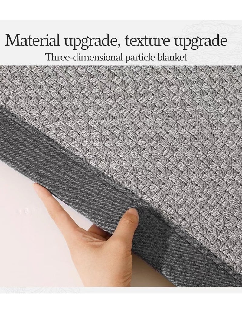 كوتيس 1 قطعة حمام غير قابل للانزلاق بساط حصيرة امتصاص الماء حصيرة بوليستر رمادي 60x40 سم - Image 4