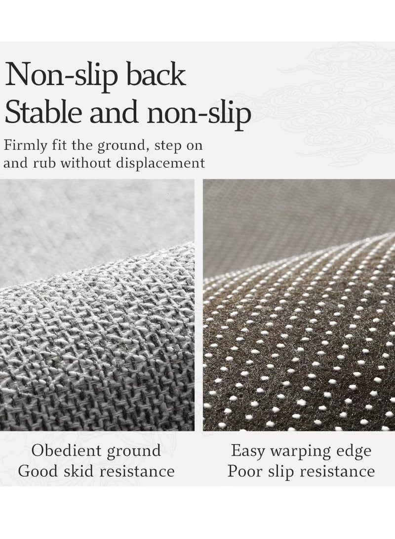 كوتيس 1 قطعة حمام غير قابل للانزلاق بساط حصيرة امتصاص الماء حصيرة بوليستر رمادي 60x40 سم - Image 5