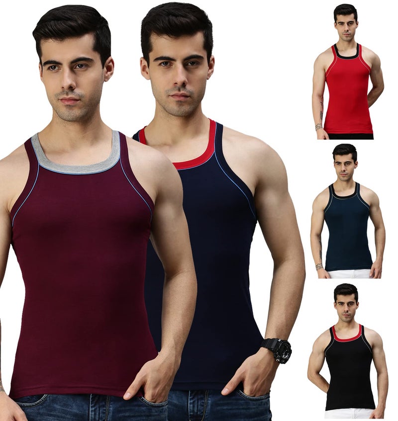 Lux Cozi Men's Cotton Vest (Pack of 5) (8904209872166_COZI_Xylo_666_COL_95 Prints May Vary) - Image 1