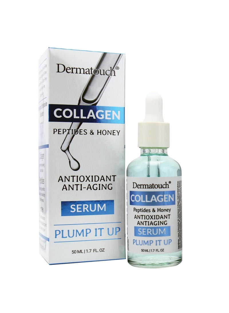 DERMATOUCH Dermatouch Plump It Up Serum  Peptides and Honey Antioxidant Skin Treatment Wrinkle Reducer 17 Fl Oz 