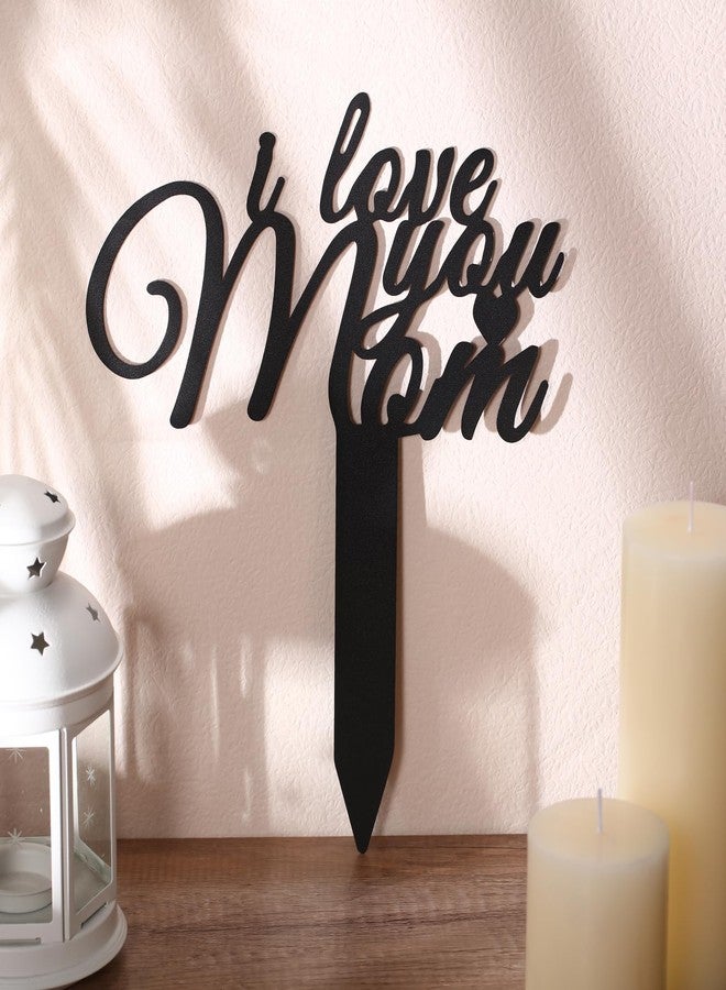 Tinideya Memorial Stakes Grave Cemetery Decorations Metal Grave Markers Plaque Sympathy Garden Stake Waterproof Cemetery Memorial Signs Decoration for Grave Funeral Decorations (Mom) - Image 3