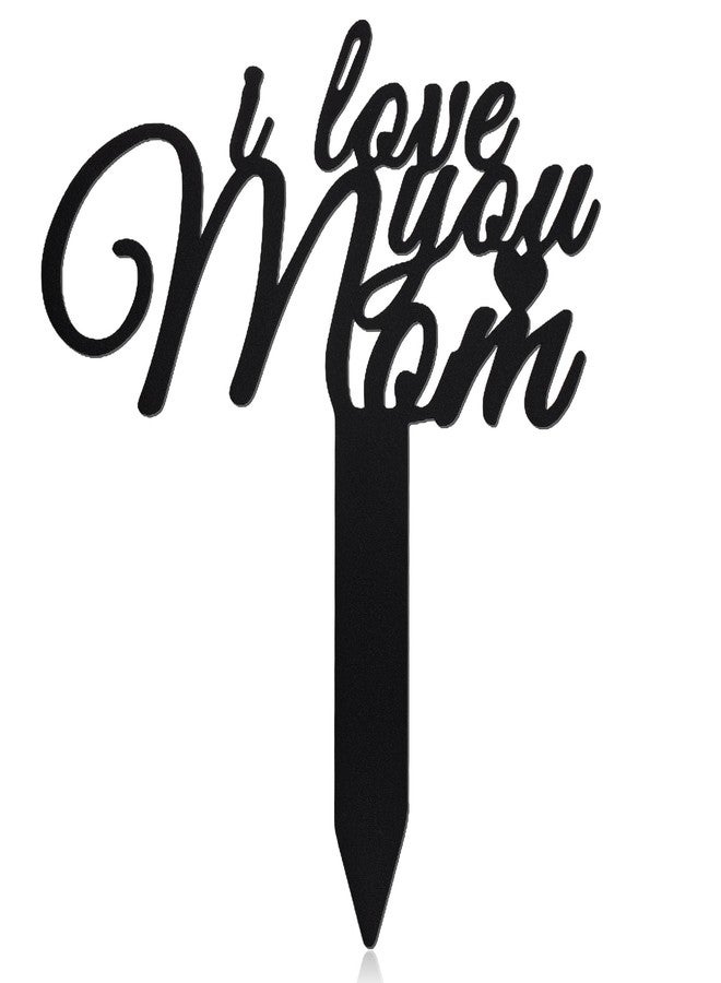 Tinideya Memorial Stakes Grave Cemetery Decorations Metal Grave Markers Plaque Sympathy Garden Stake Waterproof Cemetery Memorial Signs Decoration for Grave Funeral Decorations (Mom) - Image 1