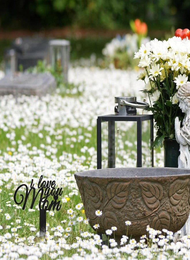 Tinideya Memorial Stakes Grave Cemetery Decorations Metal Grave Markers Plaque Sympathy Garden Stake Waterproof Cemetery Memorial Signs Decoration for Grave Funeral Decorations (Mom) - Image 4