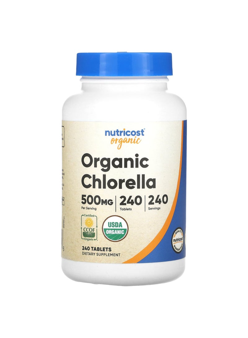 Nutricost Organic Chlorella, 500 mg, 240 Tablets