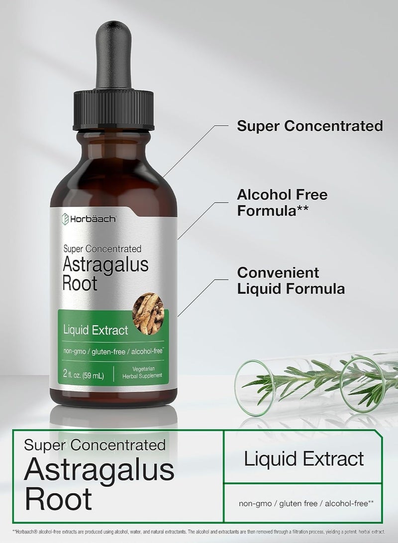 Horbaach Astragalus Root Extract 59ml Super Concentrated Vegetarian - Image 3