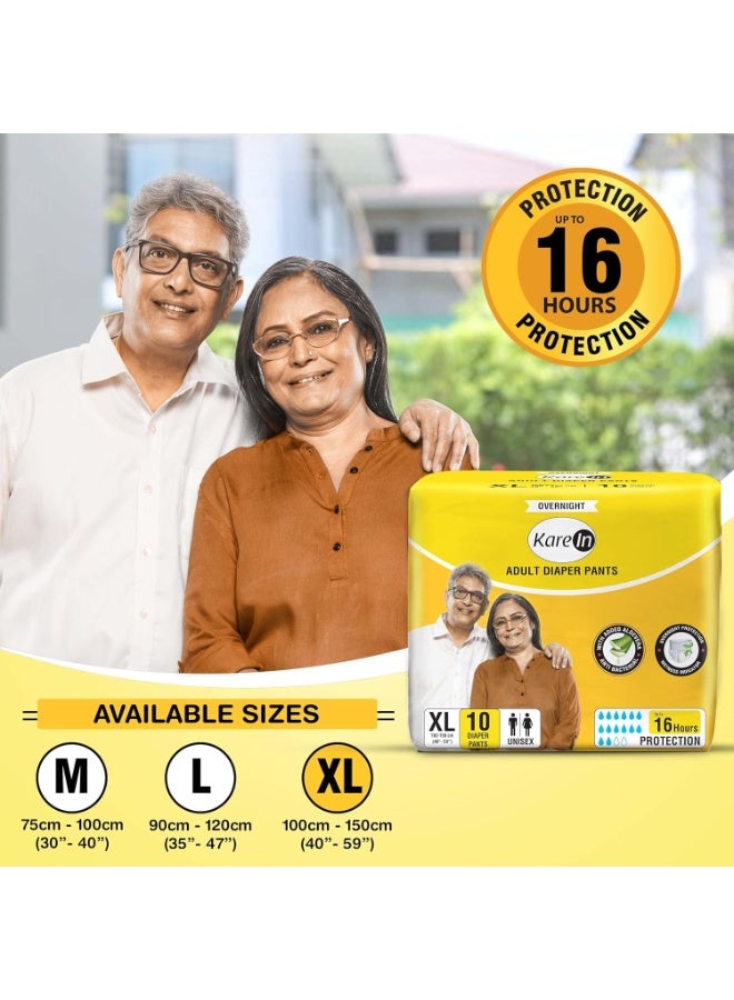 Karein Overnight Adult Diaper Pant XL Size, Extra Large, Waist (100-150 cm 40"-59"), 30 Unit, Long Protection Hour, Unisex, Quick & Even Absorption, Leakproof, Odour Control, Wetness Indicator - Image 4