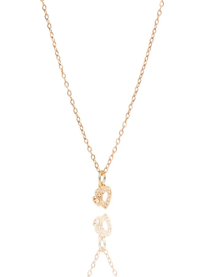 SALTY Anti Tarnish In-Love Charm Pendant Necklace for Women | Stylish Locket Chain | Latest Fashion Jewellery Accessories for Girls | Minimal Jewelry | Ideal for Gifting | Marriage, Birthday | Gift for Valentine Day - Image 1