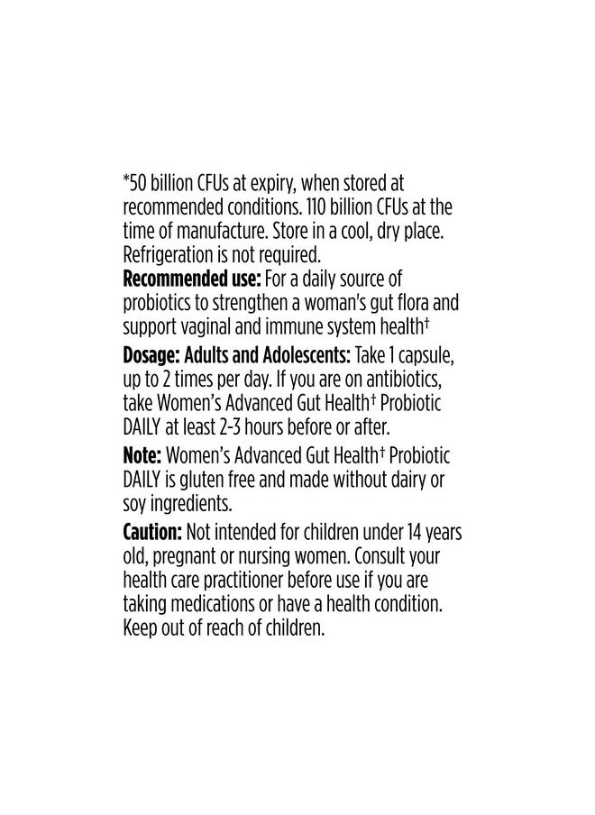 Genuine Health Daily Probiotics For Women 50 Billion Cfu 15 Diverse Strains Non Gmo Dairy Free Gluten Free Soy Free Vegan Delayedrelease Capsules For Advanced Gut Health 30 Count  - Image 5