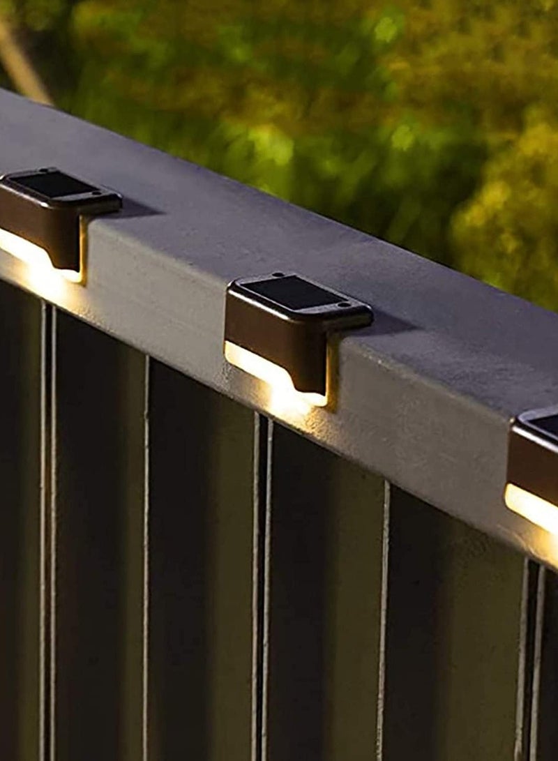 HOMESTAR Solar Deck Lights Outdoor 4 Pack, Solar Step Lights Waterproof Led Solar lights for Outdoor Stairs, Step, Fence, Yard, Patio, and Pathway - Image 1