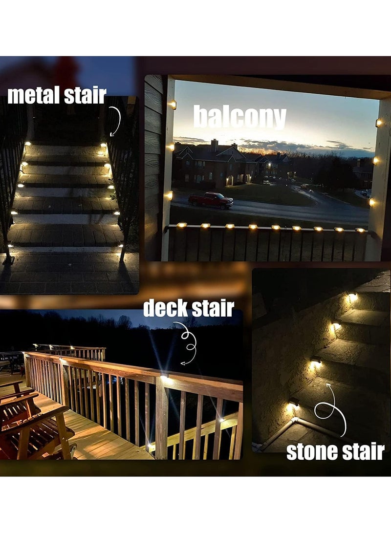 HOMESTAR Solar Deck Lights Outdoor 4 Pack, Solar Step Lights Waterproof Led Solar lights for Outdoor Stairs, Step, Fence, Yard, Patio, and Pathway - Image 3