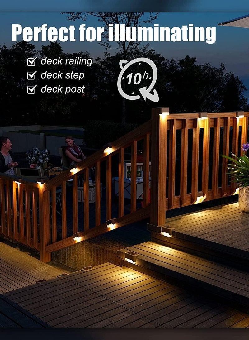 HOMESTAR Solar Deck Lights Outdoor 4 Pack, Solar Step Lights Waterproof Led Solar lights for Outdoor Stairs, Step, Fence, Yard, Patio, and Pathway - Image 4