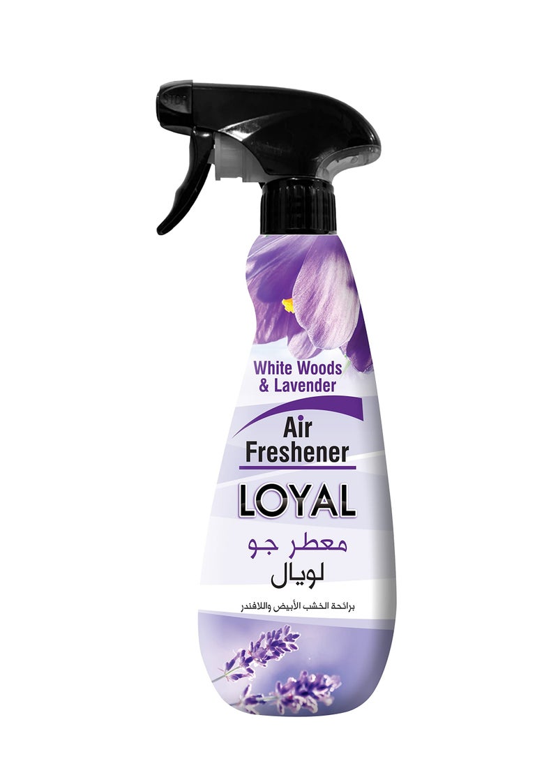 Loyal White Woods & Lavender Fragrance Air Freshener For Home, Office, Inside Car, 450ml - Image 1