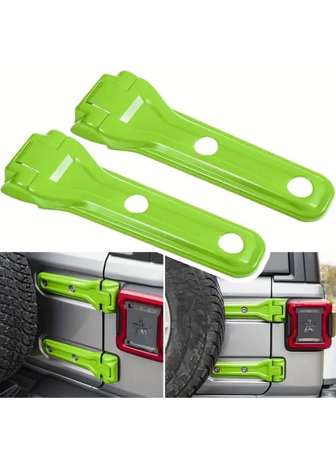 Green Tailgate Hinge Cover Trim For JL Truck Bed 2PCS Durable Multi Color - Image 1