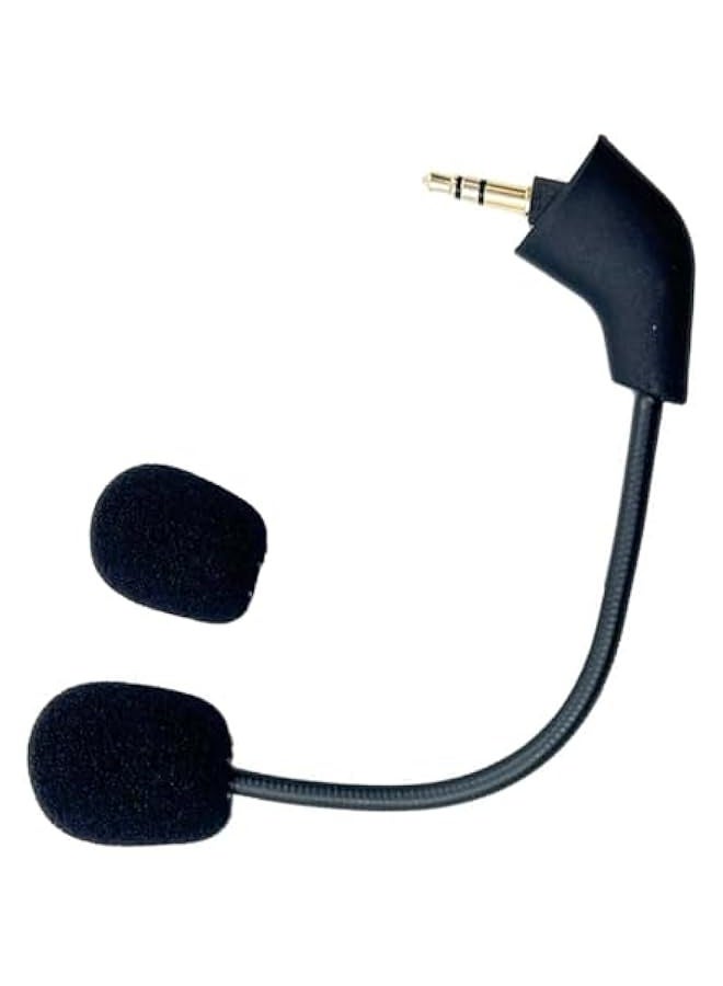 Mic Replacement Microphone fits for Kingston HyperX Cloud, Cloud X and Cloud II 1st Version for PS4 Xbox One Nintendo Switch Computer PC Gaming Headsets Noise Cancelling 3.5mm Jack Black - Image 1