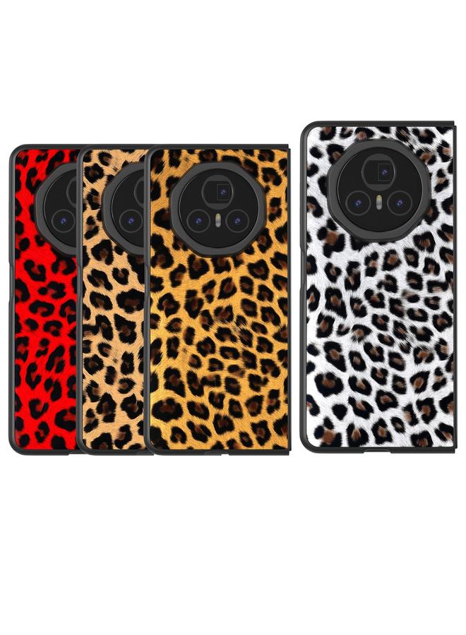 S-TOP Case For Honor Magic V3 Black Edge Leopard PU Phone Case - Image 5