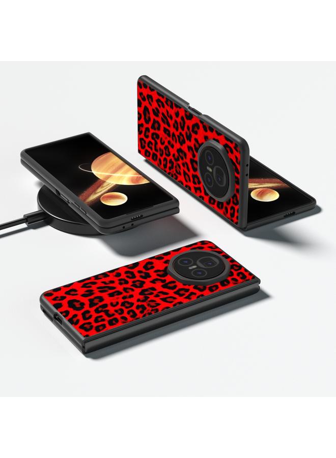 S-TOP Case For Honor Magic V3 Black Edge Leopard PU Phone Case - Image 2