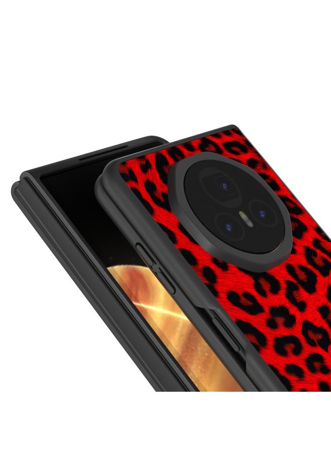 S-TOP Case For Honor Magic V3 Black Edge Leopard PU Phone Case - Image 4