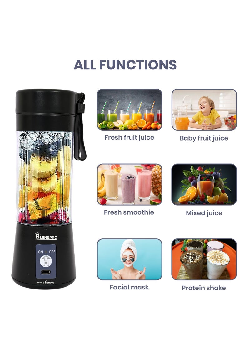 Home Pro Blendpro Portable Blender with Six Leaf Blade High Power 380ml Black - pzsku/ZD3200F95105480D72D07Z/45/_/1723631635/0d7ebc8b-f7aa-4693-83f1-dda9ad02c790