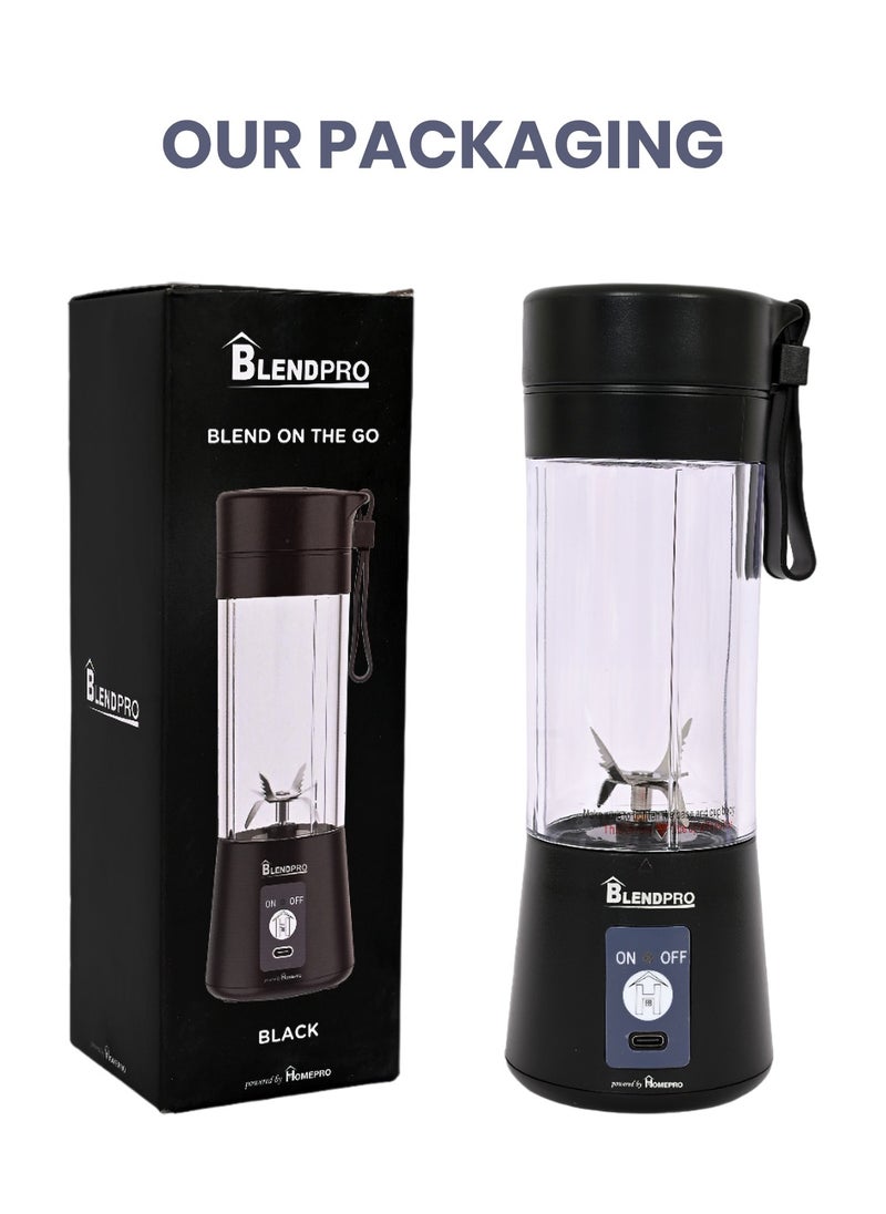 Home Pro Blendpro Portable Blender with Six Leaf Blade High Power 380ml Black - pzsku/ZD3200F95105480D72D07Z/45/_/1723631638/eae9daec-af0c-4a88-be8b-ca8bcab5d5fb