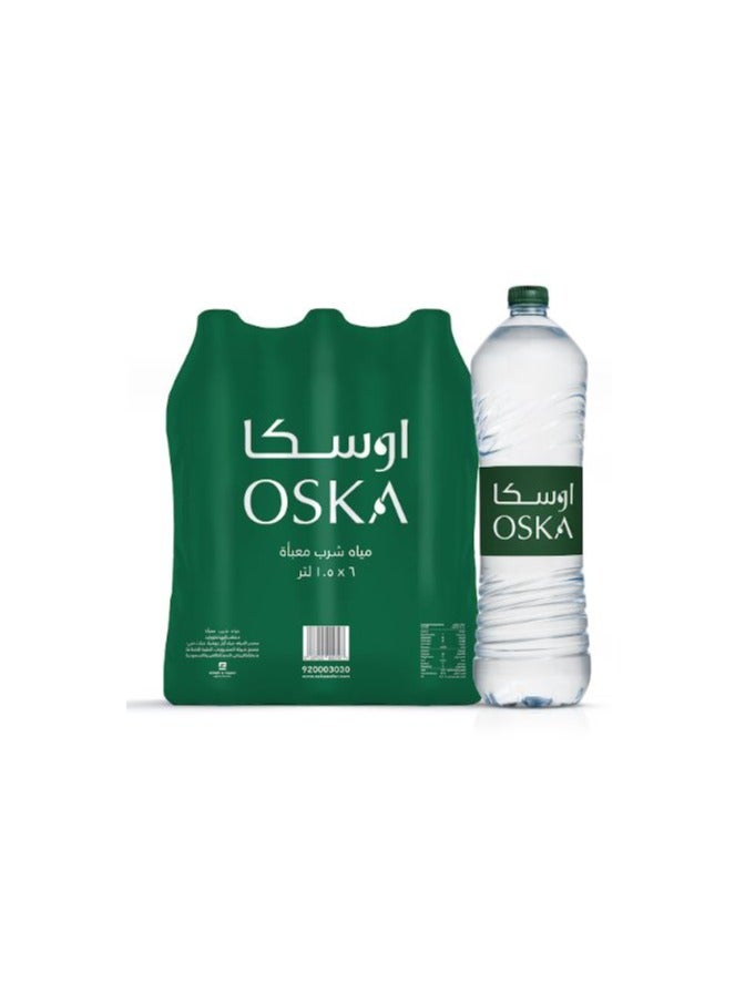 OSKA Packaged Water Pet Bottles 6 x 1.5L