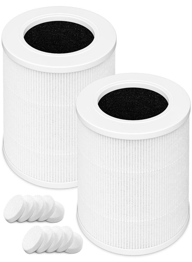 Funmit Core Mini Replacement Filter for LEVOIT Core Mini and Core Mini-P Air Purifier, 3-in-1 Filtration System and High-Efficiency Activated Carbon, Core Mini-RF, 2 Pack, White - Image 1