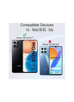 Ibywind Screen Protector For Honor X8 4G 6.7 Inches With 2 Pcs Flexible Tpu Film 1Pc Camera Lens Protector 1Pc Backing Carbon Fiber Film Fingerprint Reader Easy To Install  - Image 2