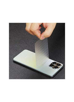 Ibywind Screen Protector For Honor X8 4G 6.7 Inches With 2 Pcs Flexible Tpu Film 1Pc Camera Lens Protector 1Pc Backing Carbon Fiber Film Fingerprint Reader Easy To Install  - Image 4
