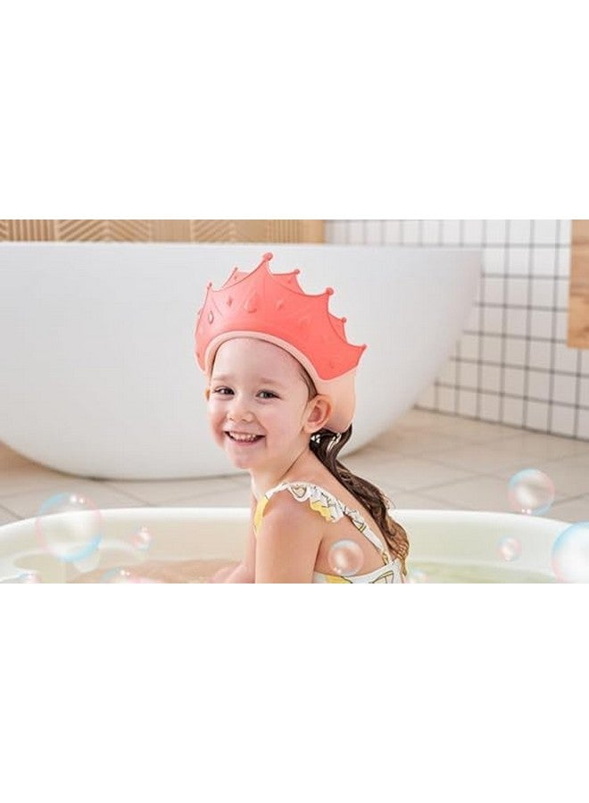 BOTIST Baby bath Shower Cap Bath Visor hat Eye and Ear wash Protection Adjustable Silicone Bathing Crown Waterproof Shampoo hat Washing Hair Shower Bathing Protection Bath Cap Toddler Baby Kids Children Pack of 1 - Image 3