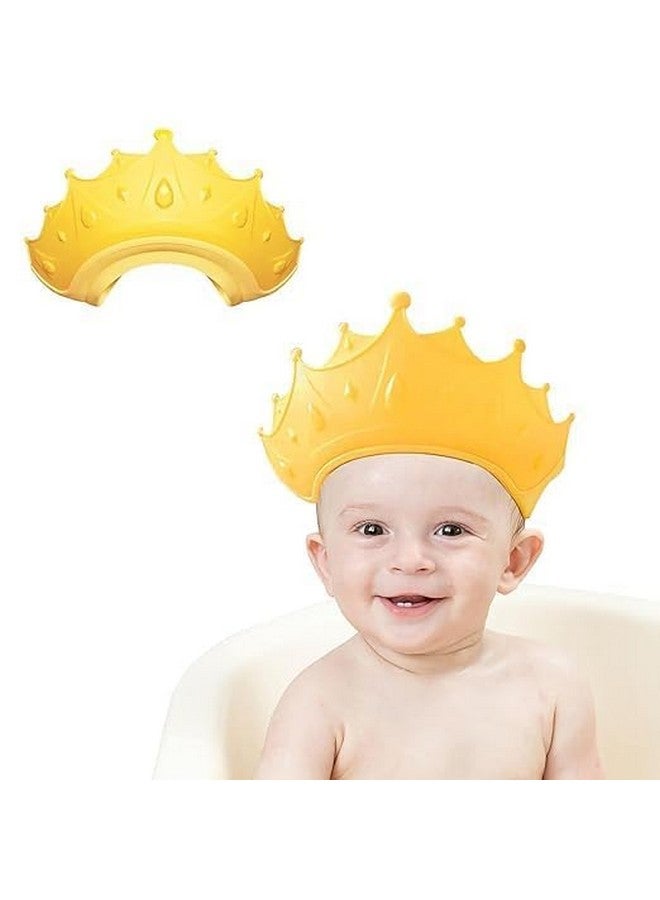 BOTIST Baby bath Shower Cap Bath Visor hat Eye and Ear wash Protection Adjustable Silicone Bathing Crown Waterproof Shampoo hat Washing Hair Shower Bathing Protection Bath Cap Toddler Baby Kids Children Pack of 1 - Image 2
