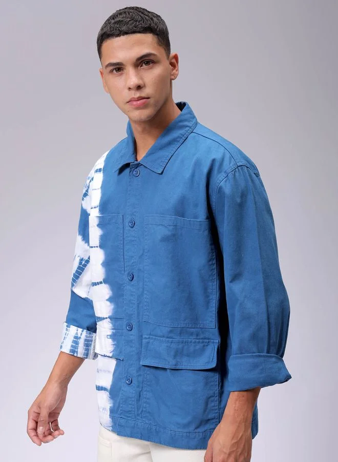 The Indian Garage Co Men Relaxed Tie & Dye Trucker Jacket