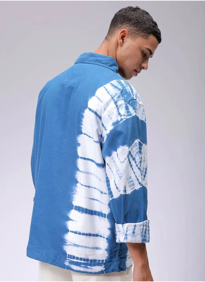 The Indian Garage Co Men Relaxed Tie & Dye Trucker Jacket