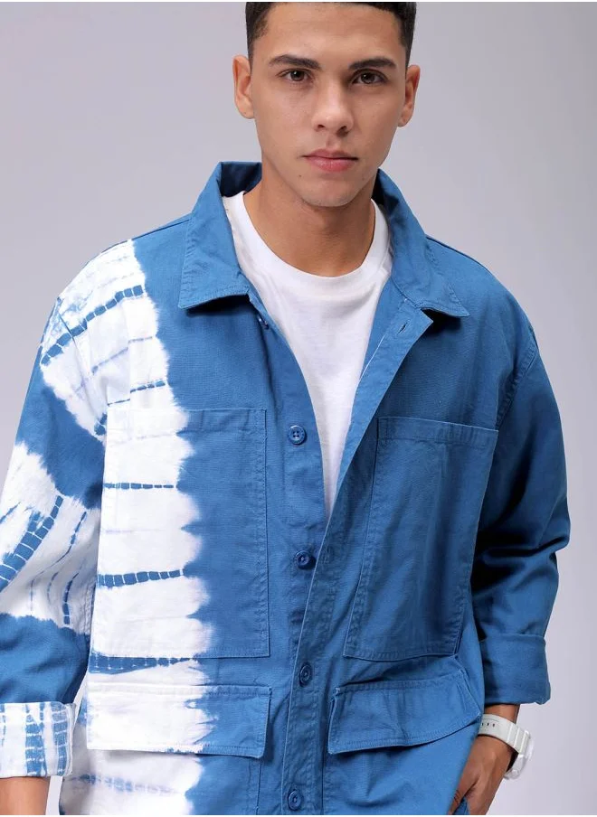 The Indian Garage Co Men Relaxed Tie & Dye Trucker Jacket