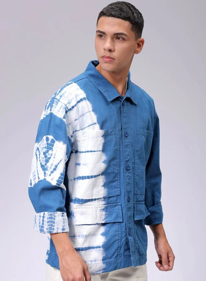 The Indian Garage Co Men Relaxed Tie & Dye Trucker Jacket