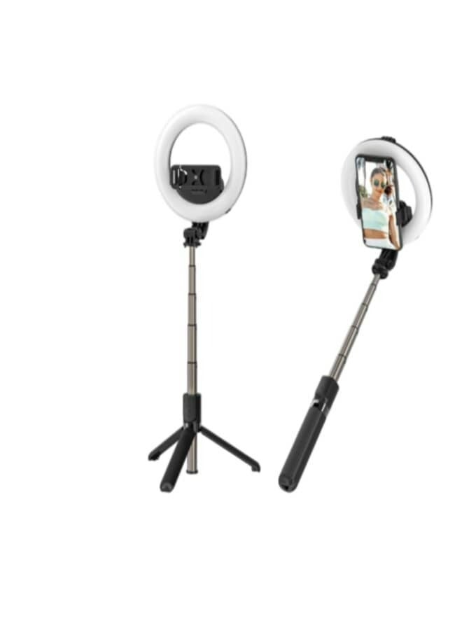 حامل ثلاثي القوائم لعصا سيلفي رينج لايت باللون الأسود - Image 2