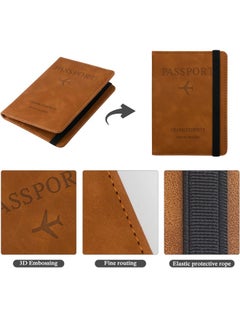 We Happy Passport Holder Travel Wallet Slim Ticket and Documents Cover with RFID Blocking and SIM Card Slots  - Image 3