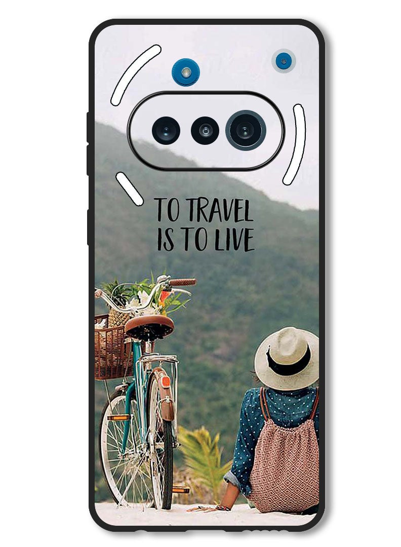 Theodor Case Compatible with Nothing Phone 3a Protection Shockproof Bumper Cover To Travel Is To Live - Image 1