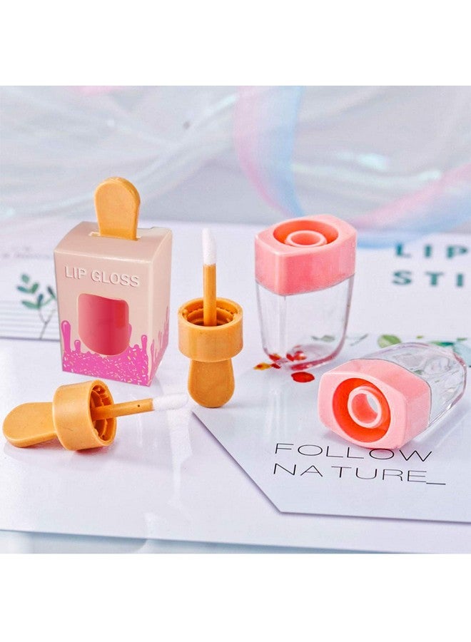 ANZKA 15 Pack Icecream Lip Gloss Tube Boxes Packaging Pink Lip Gloss Boxes For 2.68X1.62 Inch Ice Cream Shaped Empty Lipgloss Tubes Pink Ice Cream Lip Gloss Tube Bottle Packaging(Not Include - Image 5
