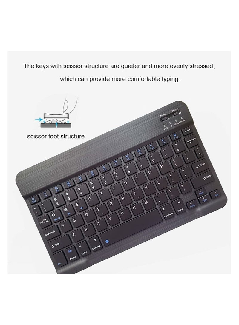 Rechargeable Bluetooth Keyboard and Mouse Combo Ultra-Slim Portable Compact Wireless Mouse Keyboard Set for Android Windows Tablet Cell Phone iPhone iPad Pro Air Mini - Image 2